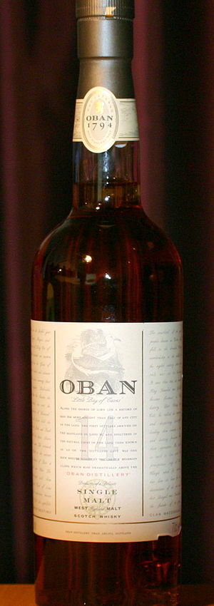 Miniatuur voor Bestand:Oban Single malt Whisky 14 years old.jpg