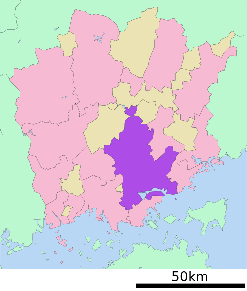 Okayama in Okayama Prefecture Ja.svg