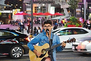 Omeesh performing at Yonge-Dundas Square (1) (48775946807).jpg