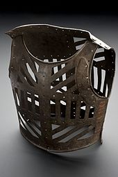 Orthopaedic iron corset for a child. Europe, 1801-1880. Orthopaedic corset, Europe, 1801-1880 Wellcome L0057511.jpg