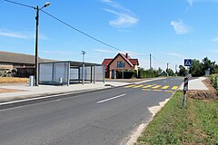 Droga w miejscowości Owieczki, gmina Łubowo