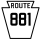 Pennsylvania Route 881 jelölő