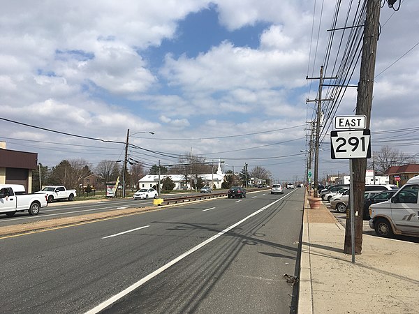 PA 291 eastbound past PA 420 in Essington