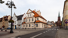 Droja przebiegająca przez rynek w Twardogórze