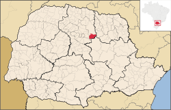 Localização de Tamarana no Paraná
