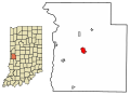 Parke County Indiana Incorporated and Unincorporated areas Rockville Highlighted 1865520.svg