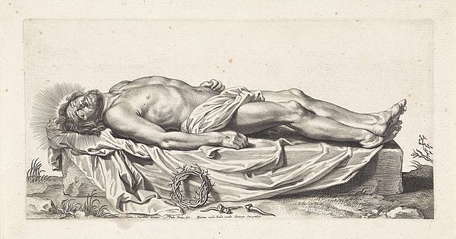 Body of the dead Christ, after Titian