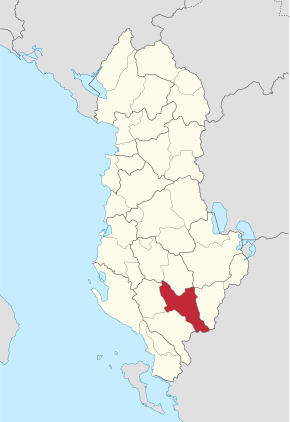 Poloha okresu Përmet na mapě