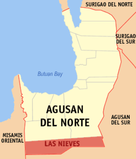 Mapa a pakabirukan ti Las Nieves