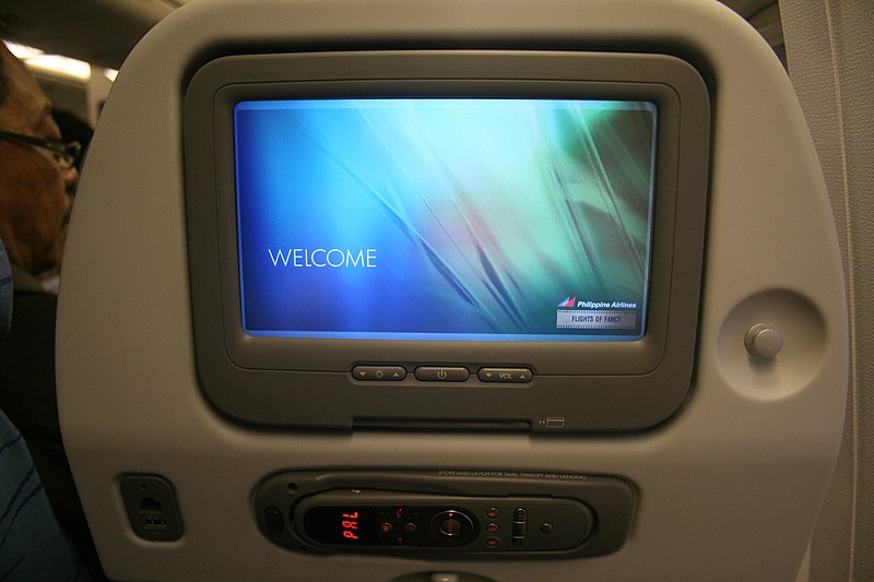 File:Philippine Airlines Boeing 777-300ER economy class in-flight entertainment system.jpg