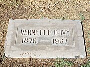 Grave-site of Vernettie O. Ivy (1876-1967)