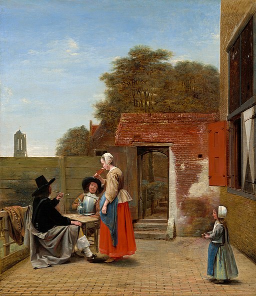 "A Dutch Courtyard" by Pieter de Hooch