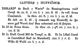 Extract from the Pipe roll for 21 Henry II (1174-5), as published by the Pipe Roll Society in 1897 using record type Pipe roll 1174 record type.jpg