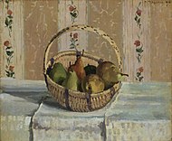 Pissarro - Pommes et poires dans un panier, 1872.JPG