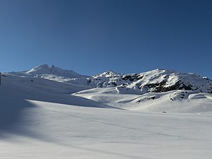 Piz Surparé (left), Piz Scalotta (middle) and Crap da Randons (right)