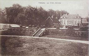 Jardins du château, carte postale d'archive.