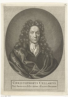 Christoph Cellarius vuosien 1679 ja 1717 välisenä aikana.