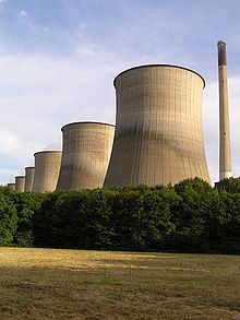 Cooling towers Scholven Power Station from north Power plant Gelsenkirchen-Scholven1.jpg