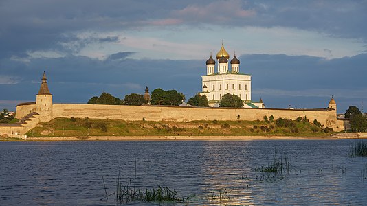 Pskov Krom before sunset