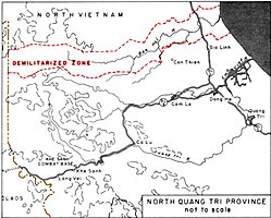 De provincie Quang Tri en de basis Khe Sanh in het westelijke deel