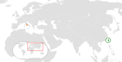 Carte indiquant les emplacements du ROC et de la Cité du Vatican