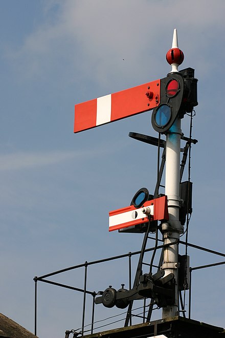 A semaphore (Dutch: seinpaal, the term used in Dijkstra's original description[1]).