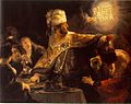 Rembrandt, El festín de Baltazar, 1635-38.