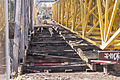 Removal of the decking during the demolition in July 2014