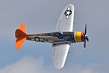 The museum's P-47D with its previous name, Tarheel Tal Republic P-47D-40-RA Thunderbolt 'IA-N - 433240' "Tarheel Hal" (NX4747P) (50661930141).jpg