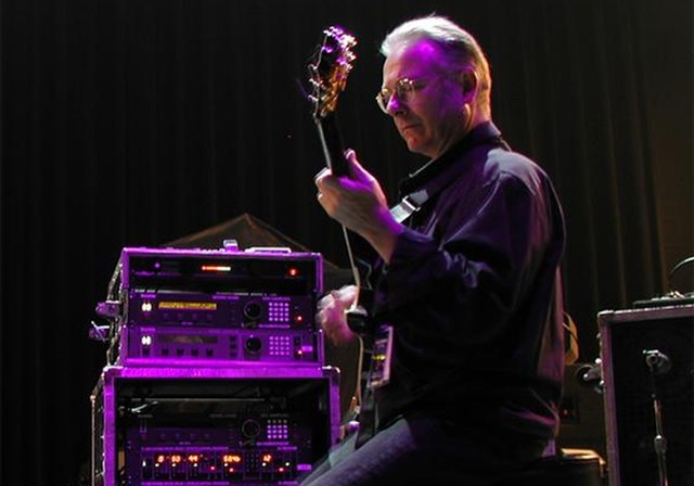 The guitar playing of Robert Fripp (pictured in 2007) greatly influenced the songs on "Heroes".