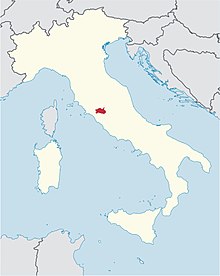 locator map of diocese of Orvieto, east of Lake Bolsena