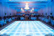 Banquet hall being used for wedding reception Royal Palace Banquet Hall.jpg