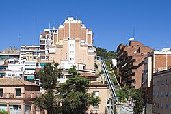 Vista del segundo ascensor inclinado, 12 de junio de 2012.