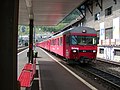 De110形とともシャトルトレインとして運行される制御客車のABt 901号車、スイス国鉄塗装、ヘルギスヴィル駅