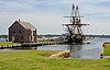 The ''Friendship of Salem'' docks along Derby Wharf in the Maritime National Historic Site