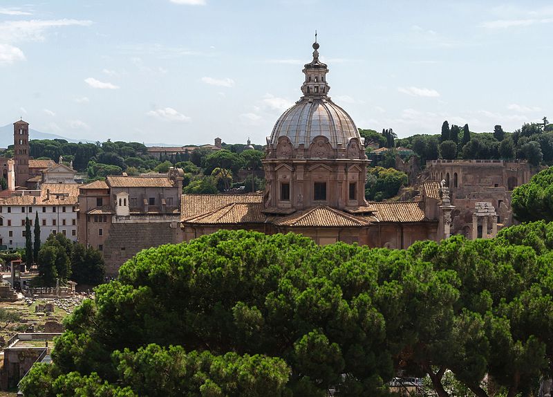 File:Santi Luca e Martina church dome Rome.jpg