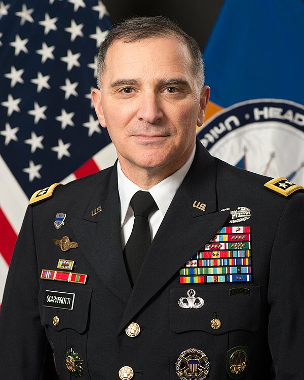 Scaparrotti in uniform, active General