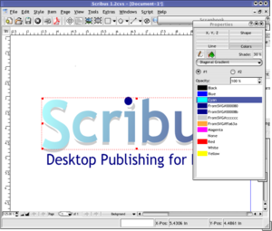 Scribus 1.2 under Linux