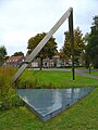 Sculptuur bij het gemeentekantoor van Teylingen in Sassenheim