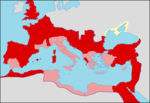 Senatoriske og kejserlige provinser midten af ​​det 2. århundrede.png