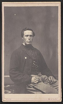 Sergeant William Cunningham of Co. D, 4th Vermont Infantry Regiment. From the Liljenquist Family Collection of Civil War Photographs, Prints and Photographs Division, Library of Congress Sergeant William Cunningham of Co. D, 4th Vermont Infantry Regiment in uniform) - Stacy, 691 B'way LCCN2016646141.jpg