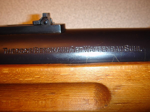 Theodor Bergmann trademark on an MP 18