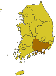 South Gyeongsang map