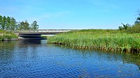 De Rijstervaart onder de brug in de N359 vanaf de Spookhoekstervaart