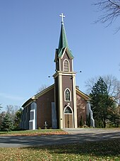 St. Nicholas Catholic Church, Carver. The view in October 2008 St. Nicholas Catholic Church Carver.jpg