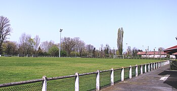 Le stade de football de l'Adour.