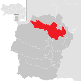 Poloha obce Stainz v okrese Deutschlandsberg (klikacia mapa)