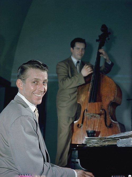 Stan Kenton with bassist Eddie Safranski, 1947 or 1948