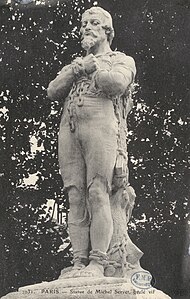 Monument à Michel Servet (1908, détail), Paris, square de l'Aspirant-Dunand.