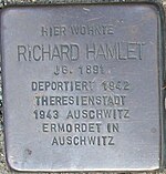 Stolperstein Hamlet, Richard.JPG